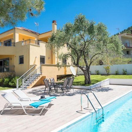 Louloudis Pool Villa Szkála Rahoníu Kültér fotó