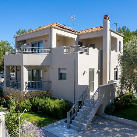 Louloudis Pool Villa Szkála Rahoníu Kültér fotó