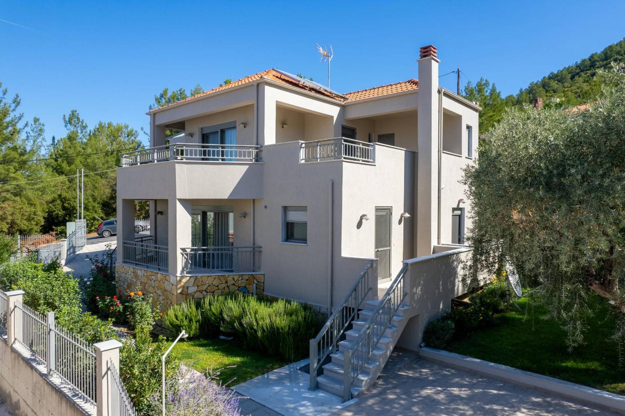 Louloudis Pool Villa Szkála Rahoníu Kültér fotó